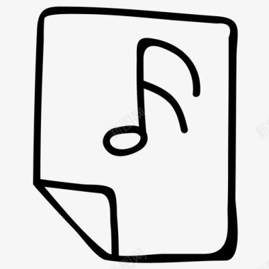 音乐文件音乐手绘涂鸦图标图标