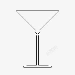 托杯马提尼杯酒酒吧图标高清图片