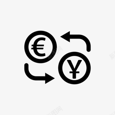 货币兑换日元转账资金图标图标