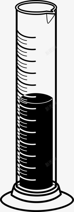 测量装置量筒玻璃器皿实验室图标高清图片