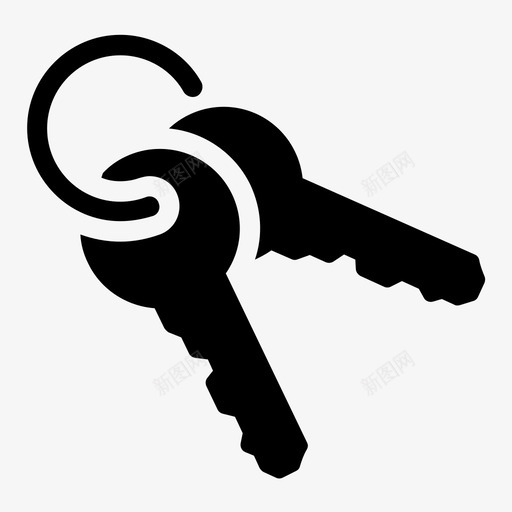 钥匙私人密码图标svg_新图网 https://ixintu.com 密码 打开 离岸价 私人 解锁 进入 钥匙 钥匙环 锁