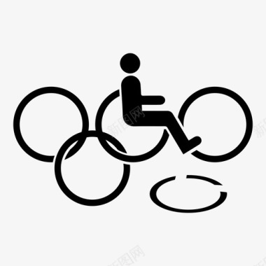 残奥会残疾人奥运会图标图标