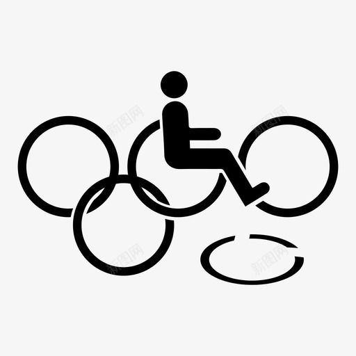 残奥会残疾人奥运会图标svg_新图网 https://ixintu.com 吊环 奥运会 残奥会 残疾人 轮椅