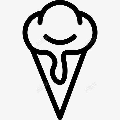 冰淇淋筒勺子冷冻图标svg_新图网 https://ixintu.com 乳制品 冰淇淋筒 冷冻 冷藏 勺子 款待 甜点 食品线图标 食物