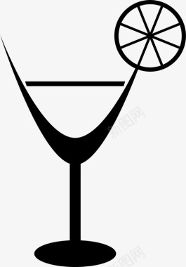 玻璃杯热带倒酒图标图标