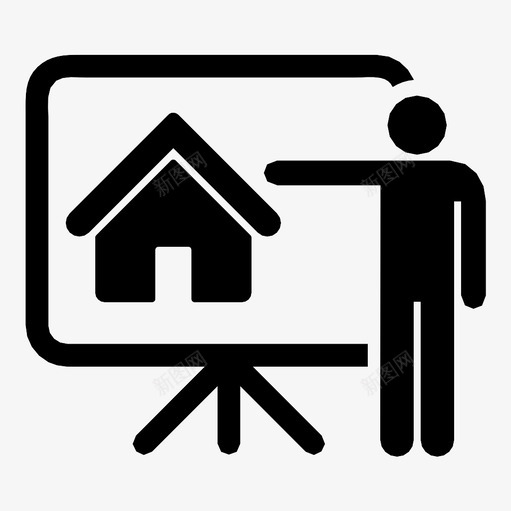 投影屏幕演示者演示图标svg_新图网 https://ixintu.com 办公室 房地产 投影屏幕 抵押 演示 演示者 物业 管理 计划 讲座