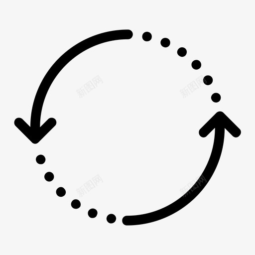 刷新箭头圆圈图标svg_新图网 https://ixintu.com 刷新 加载 同步 圆圈 更新 简单轮廓 箭头 重复 重新加载