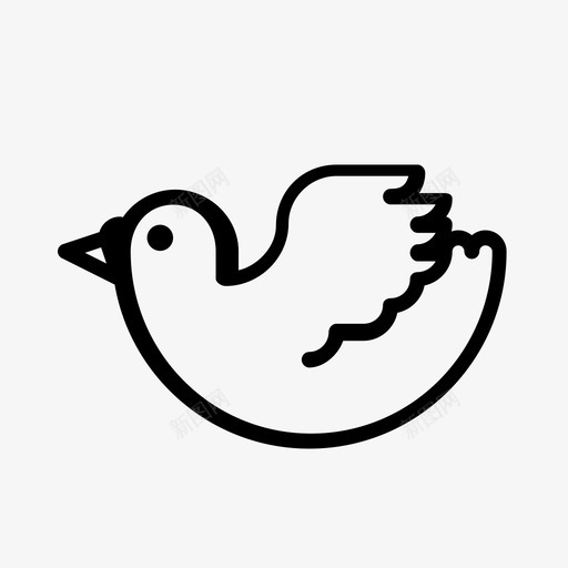 鸽子婚礼象征图标svg_新图网 https://ixintu.com 和平 婚礼 小鸟 情侣 新娘 爱情 象征 飞翔 鸽子