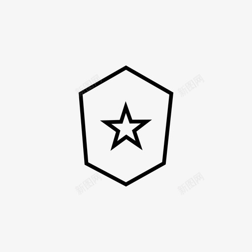 奖励标准星图标svg_新图网 https://ixintu.com 奖励 徽章 成就 接收者 星 标准 盾 认可