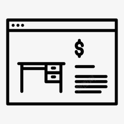 小巧办公桌图形电子商务金融计划货币计划图标高清图片