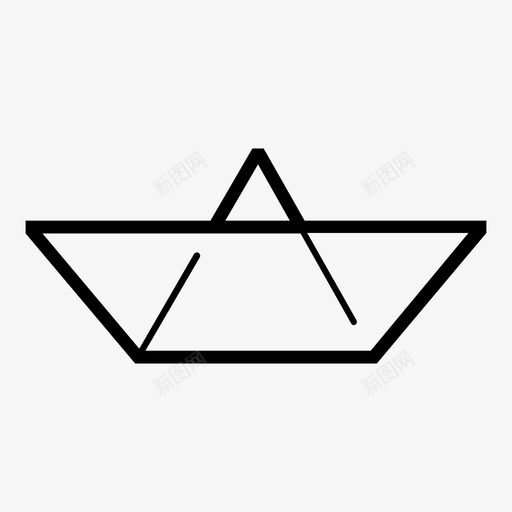 纸船折纸海图标svg_新图网 https://ixintu.com 折纸 折纸船 水 海 纸船