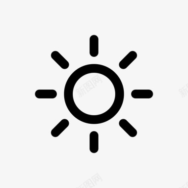 阳光晴天温度图标图标