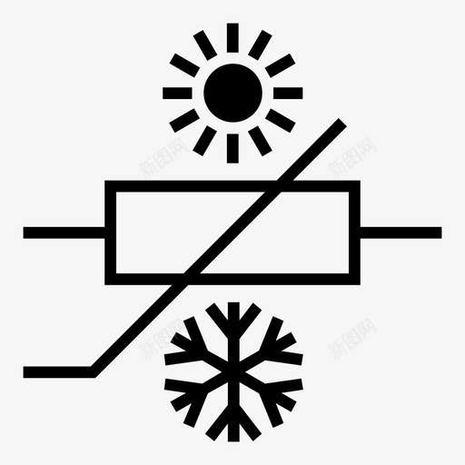 热敏电阻电气元件电子图标svg_新图网 https://ixintu.com 技术 热敏电阻 电子 电子元件 电气元件 电阻 硬件