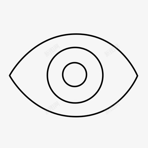 眼睛身体部位面部图标svg_新图网 https://ixintu.com 健康 医学细线 眼睛 视力 身体部位 配镜 面部