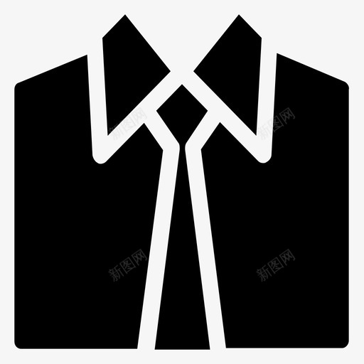衬衫和领带纽扣正式图标svg_新图网 https://ixintu.com 正式 正装 男士 纽扣 衬衫和领带 领带