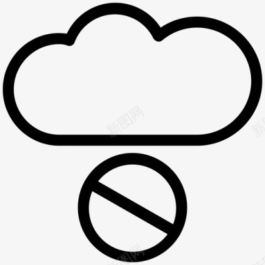 云天气预报禁止标志图标图标