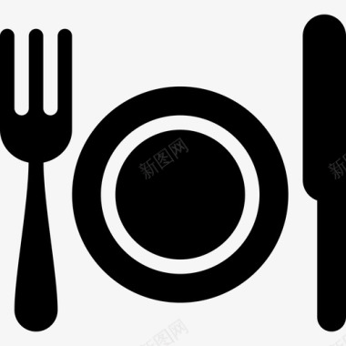 餐桌设置米饭餐厅图标图标