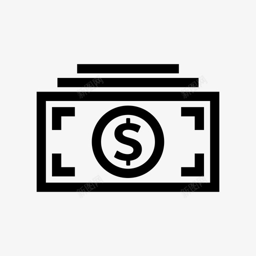 货币美国购物图标svg_新图网 https://ixintu.com 付款 兑换 工资 绿色 美元 美元钞票 美国 货币 购物