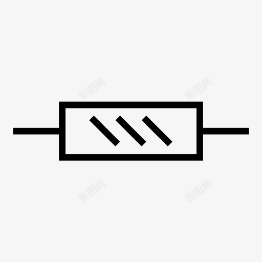 电阻器电气元件电子图标svg_新图网 https://ixintu.com 005 技术 电子 电子元件 电气元件 电阻器 硬件