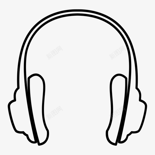 耳机声音噪音消除图标svg_新图网 https://ixintu.com 听力 噪音消除 声音 技术 耳机 耳罩 音频