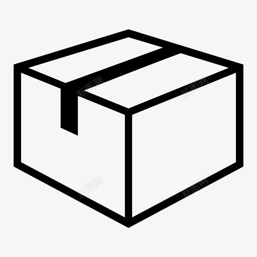箱储存装运箱图标svg_新图网 https://ixintu.com 交货箱 储存 包装 发送 密封 封闭式 箱 纸板箱 胶带 装运箱