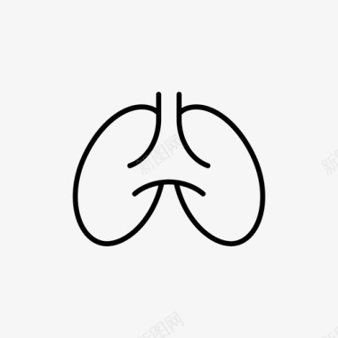 肺解剖学内脏图标图标