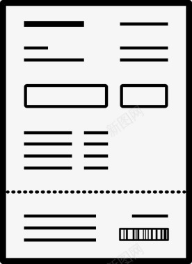 页面条形码账单图标图标