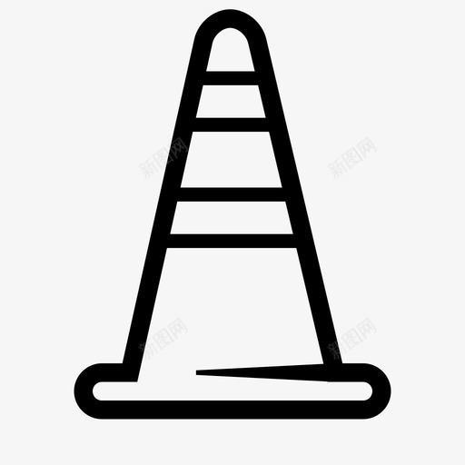 交通锥施工锥安全锥图标svg_新图网 https://ixintu.com 交通铁塔 交通锥 公路锥体 安全锥 施工锥 标记 每天 警告 道路施工 道路锥体