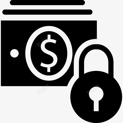 锁好的钱一包的钱图标svg_新图网 https://ixintu.com 一包的钱 锁好的钱