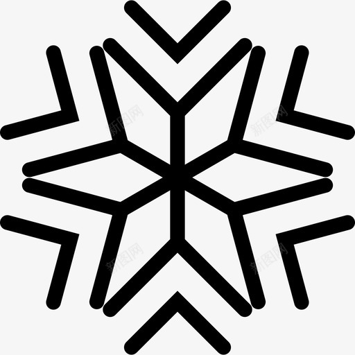 雪花圣诞节装饰图标svg_新图网 https://ixintu.com 冬天 冰晶 圣诞节 装饰 雪晶 雪花