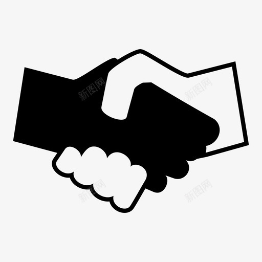 握手联合条款图标svg_新图网 https://ixintu.com 交易 人力资源 协议 合同 和平 握手 条款 联合 谈判 黑白