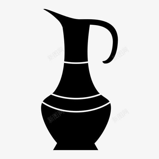 玻璃瓶花瓶图标svg_新图网 https://ixintu.com 玻璃瓶 花瓶