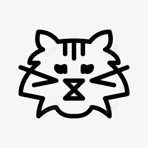 猫动物野兽图标svg_新图网 https://ixintu.com 动物 哺乳动物 喵喵 宠物 小猫 猫 野兽