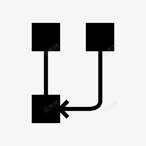 流程图表连接图标svg_新图网 https://ixintu.com 传输 图表 流程 连接 通信 链接