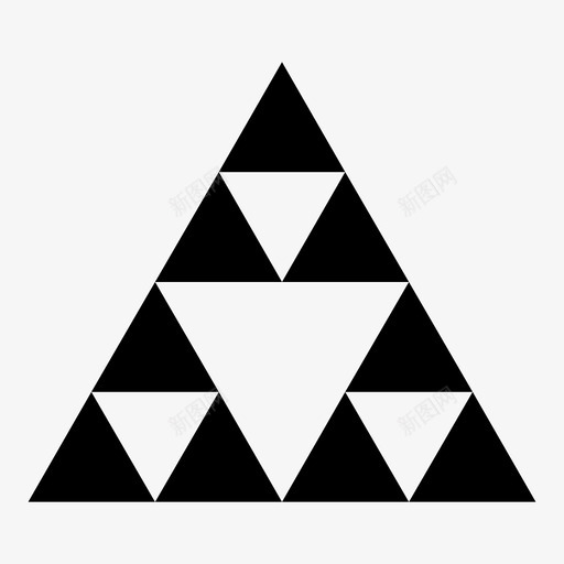 分形自相似对象sierpinski地毯图标svg_新图网 https://ixintu.com sierpinski地毯 三角形 分形 循环 数学 数学集合 无限 比例 自相似对象 过程 重复