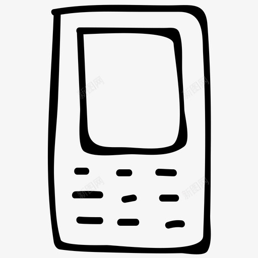 智能手机素描手机图标svg_新图网 https://ixintu.com 媒体手绘涂鸦图标 手机 手绘 智能手机 涂鸦 素描