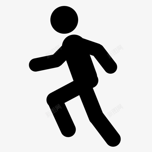 跑步男马拉松图标svg_新图网 https://ixintu.com 动感 快速 慢跑 男 膝盖 跑步 运动 速度 马拉松
