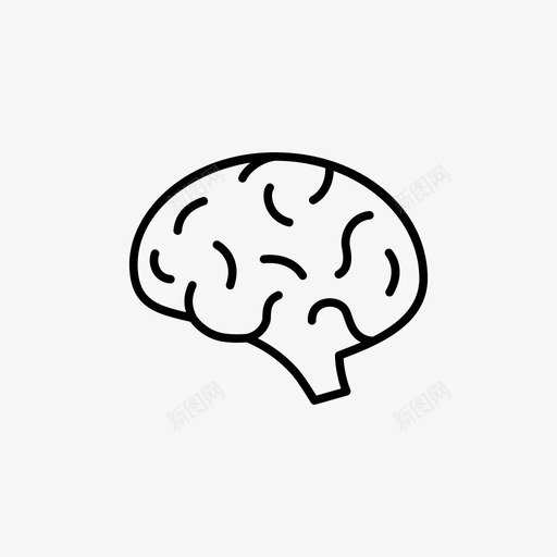 大脑脑回思维图标svg_新图网 https://ixintu.com 人体医学 内部器官 器官 大脑 思维 智能 脑回