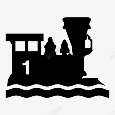 蒸汽朋克火车蒸汽朋克水上公园图标图标