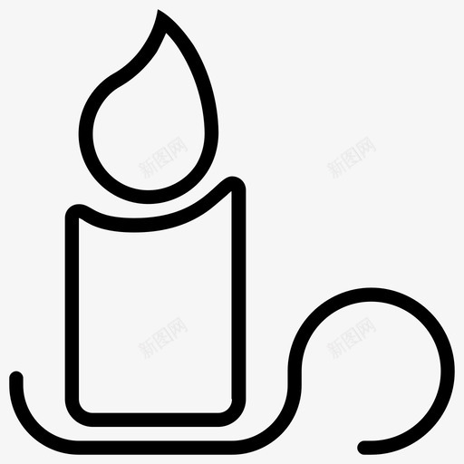 蜡烛万圣节派对轮廓图标svg_新图网 https://ixintu.com 万圣节派对轮廓图标 蜡烛