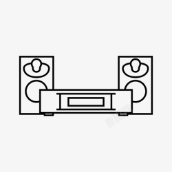 音乐中心立体声系统低音炮扬声器图标高清图片