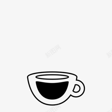 意式浓缩咖啡醒酒杯图标图标