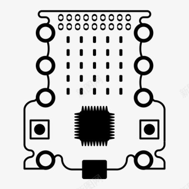 bbc micro-bit电路板教育图标图标