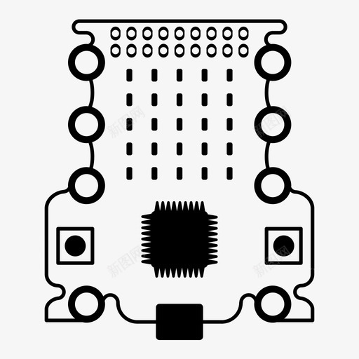 bbc micro-bit电路板教育图标svg_新图网 https://ixintu.com bbc micro bbc micro-bit micro-bit 教育 电子 电路板