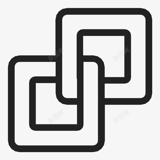 链环链子几何图标svg_新图网 https://ixintu.com 几何 正方形 链子 链环