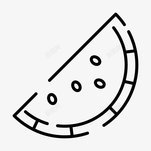 西瓜食用水果图标svg_新图网 https://ixintu.com 水果 种子 粉色 绿色 西瓜 食用 餐厅和食物