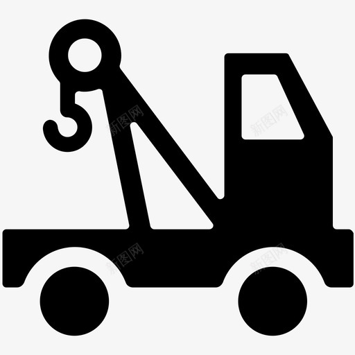 拖车破坏者车辆图标svg_新图网 https://ixintu.com 升降机 工具实心图标 拖车 破坏者 起重机 起重机和滑轮 车辆 运输