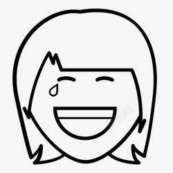嘲笑他人笑女孩窃笑微笑图标高清图片
