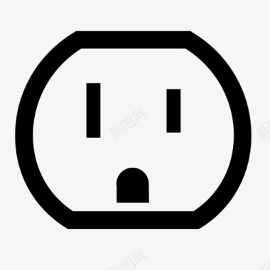电插座电源插座电击器图标图标