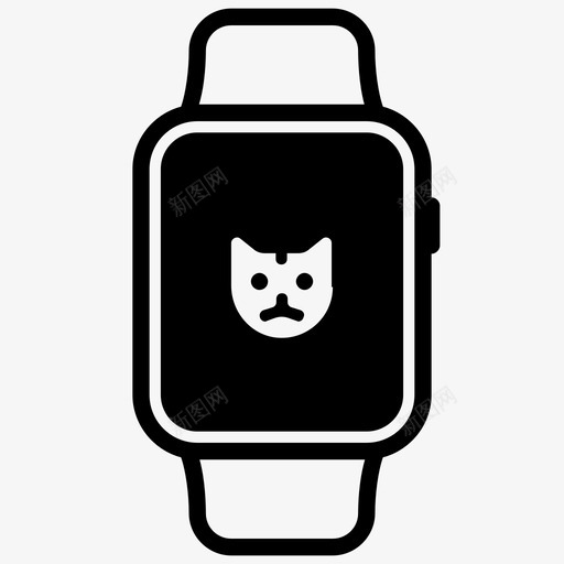 宠物手腕手表图标svg_新图网 https://ixintu.com 塔玛哥奇 宠物 手腕 手表 数码 智能 狗 猫 生活 虚拟 设备